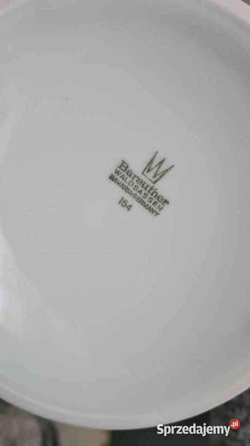 Biały porcelanowy wysoki Wazon Bareuther Gorlice