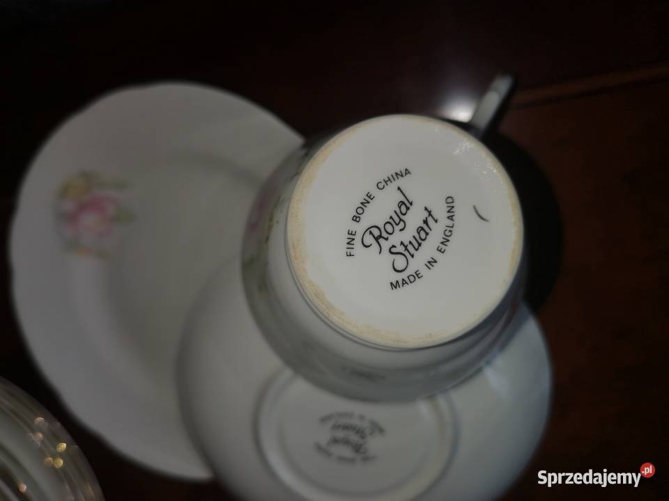 Filiżanka z talerzykiem deserowym Royal Stuart pomorskie Gdańsk sprzedam