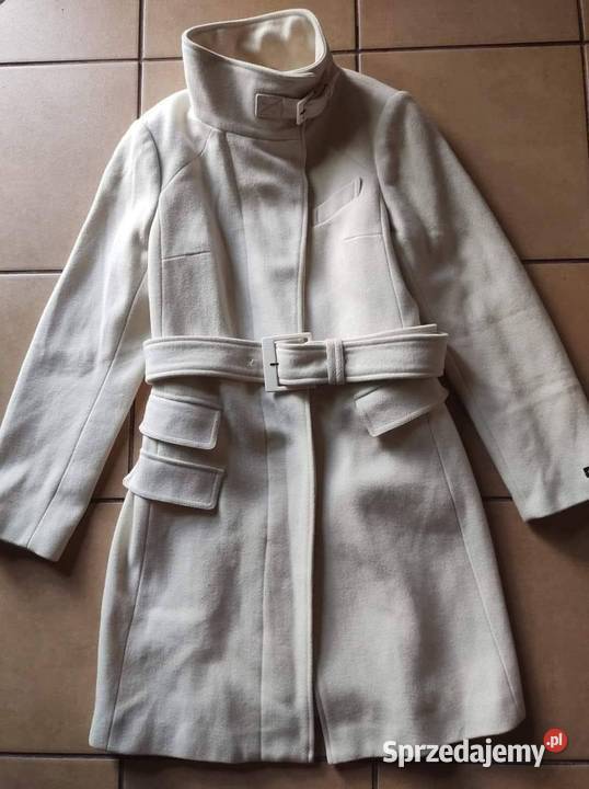 Tiffi płaszcz welna owcza kość słoniowa s m sprzedam