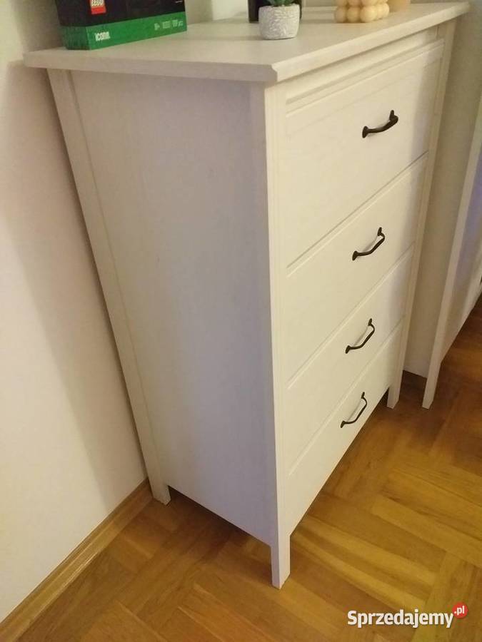 Zestaw mebli szafa komoda IKEA białe krzesło Wyszków sprzedam