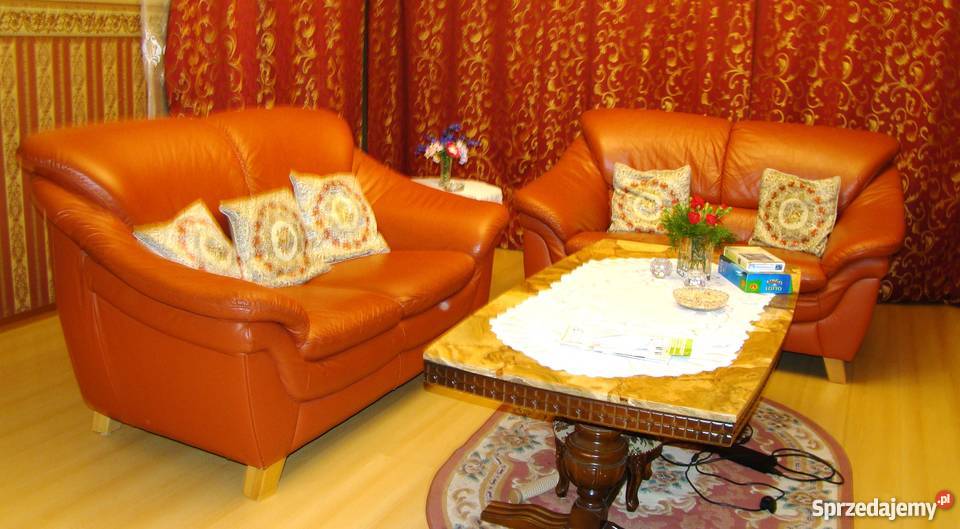 Sofa 2 osobowa 2 sztuki plus fotel Desing Orang  super kompl