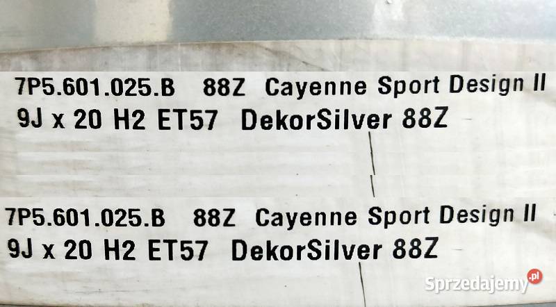 Felga do Porsche Cayenne Panamera ET57 Bielsko-Biała