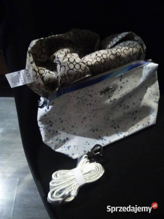 NOBO TOREBKA SHOPPER BIAŁA NIEBIESKA WKŁAD A4