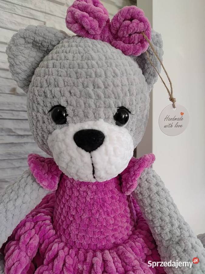 Miś wykonany na szydełku DOSTĘPNY RĘKI Rękodzieło Myszków