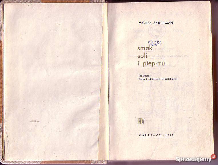 5982 SMAK SOLI I PIEPRZU MICHAŁ SZTITELMAN Czyrna sprzedam