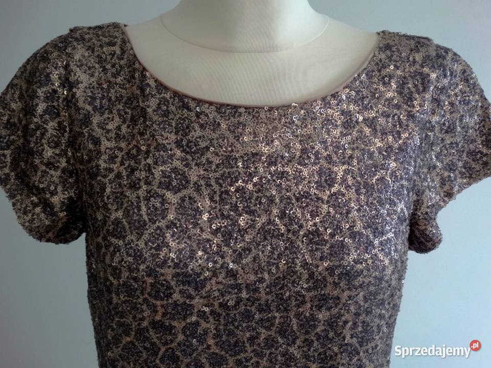 Sukienka Złota Cekinowa Balowa Wieczorowa Spódnice i sukienki Łomża