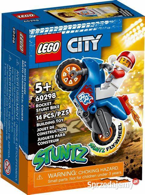 LEGO City 60298 Rakietowy motocykl kaskaderski Plastik  Zabawki Kraków