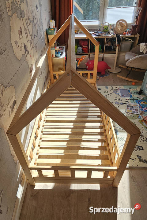 Łóżko domek Bell Nuo 90x200 naturalne drewno Białystok