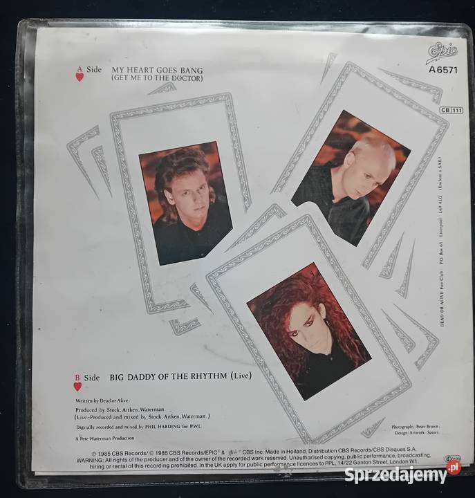 SP Dead or Alive My Heart Goes Bang CBSEpic 1985 Koźminek
