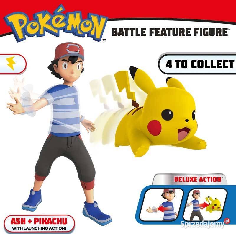 Figurka POKEMON ASH i PIKACHU z Funkcją Rzutu Mogilany sprzedam