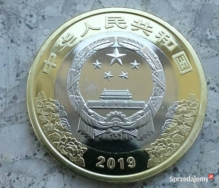 CHINY10 YUAN2019 rŁADNY 70 LAT REPUBLIKI Legionowo sprzedam