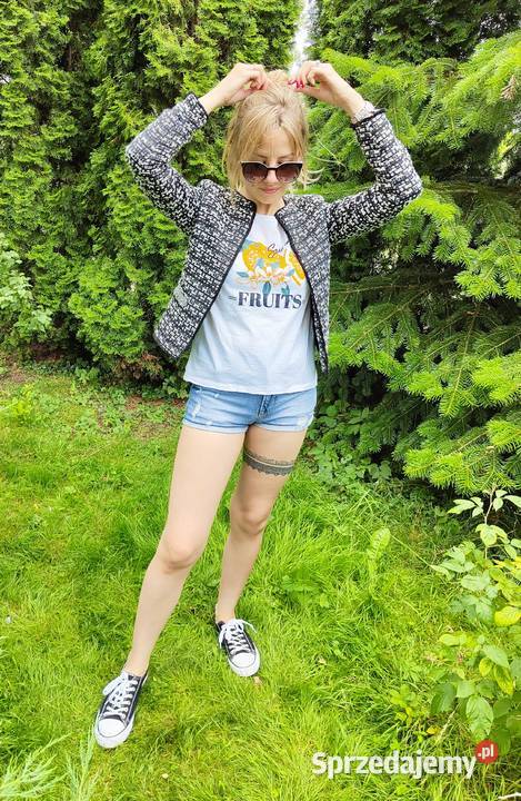 Nowa marynarka żakiet Orsay 34 XS biało czarna Szczecin