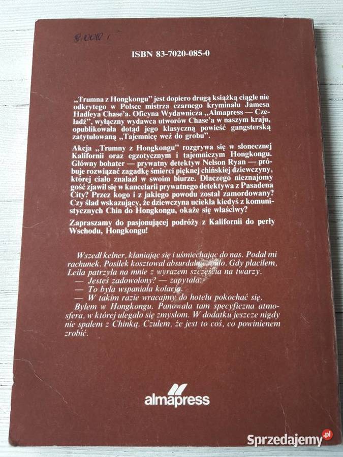Trumna z Hongkongu James Hadley Chase Barbara śląskie Bielsko-Biała