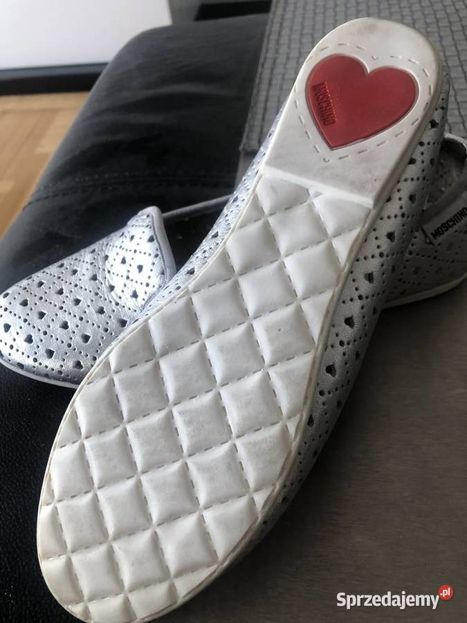 Srebrne balerinki Moschino r 36 mazowieckie Warszawa sprzedam
