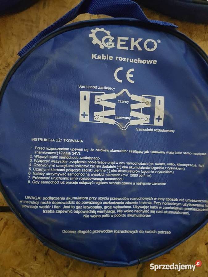 KABLE PRZEWODY ROZRUCHOWE 3M 200A POKROWIEC GEKO Głogowa