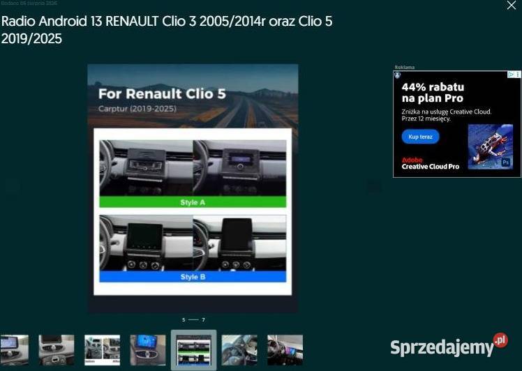 Radio Android 13 RENAULT Clio 3 20052014r Clio 5 Ożarowice