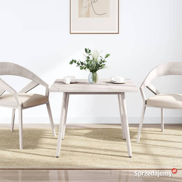 Blat stołu biały 80x80x25 lite drewno sosnowe Warszawa