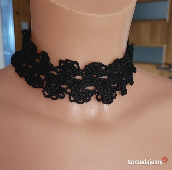 Choker szydełkowy handmade wielkopolskie Pleszew