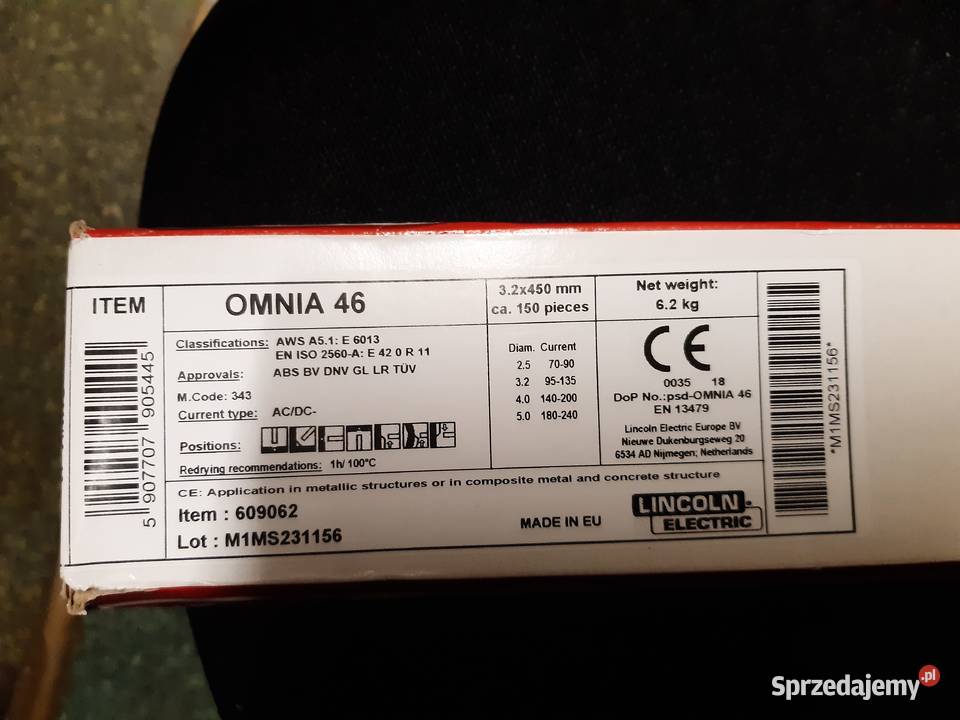 Elektroda spawalnicza 32x450 OMNIA 46 Łęczna