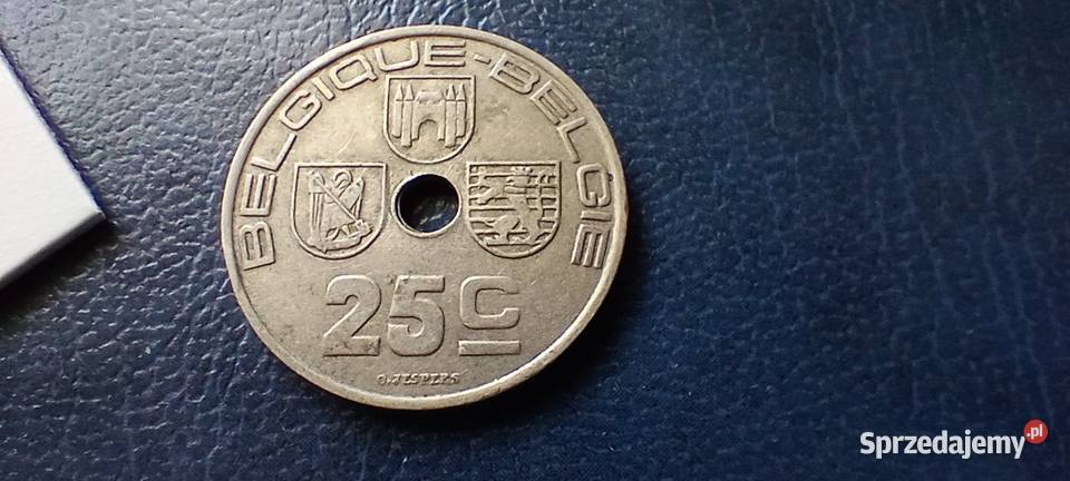 Stare monety 25 cent 1919 Belgia podkarpackie Lesko