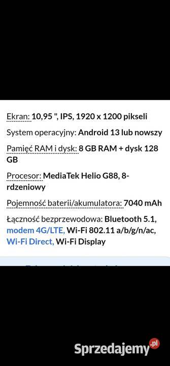 Lenovo M11 8128 GB LTE WIFI Elbląg