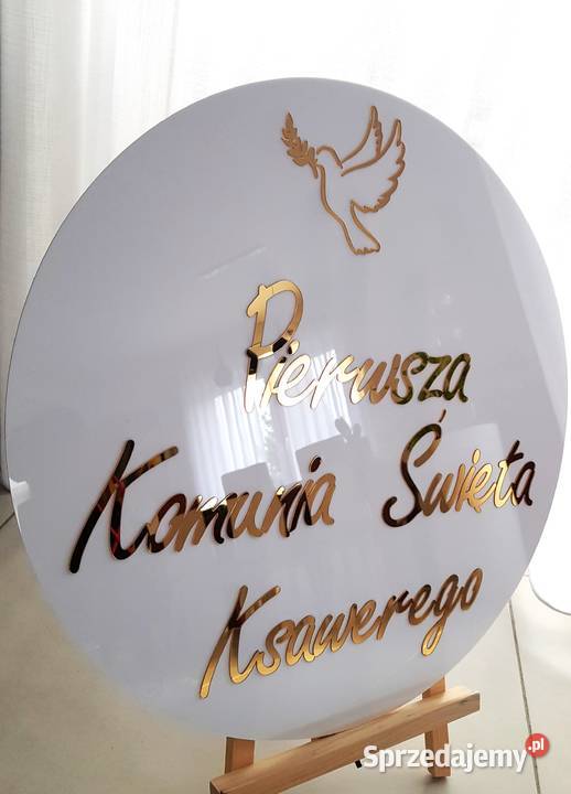 Dekoracja na komunię tablica Częstochowa
