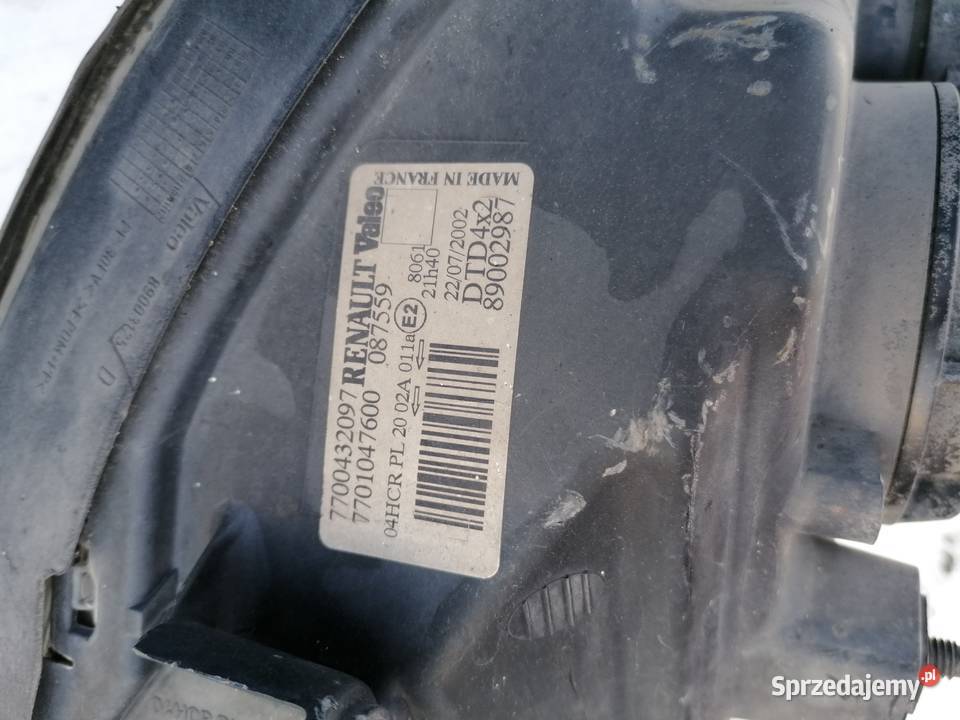 Lampa Prawa Przód Renault Scenic 1 Lift Wisznice