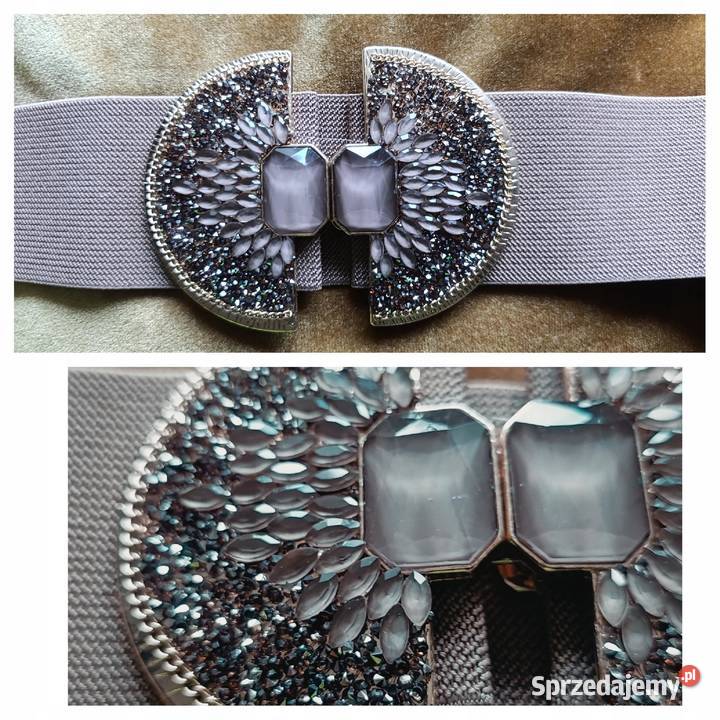 Pasek DamskiGUMA OZDOBNA BIŻUTERIA cekiny łódzkie