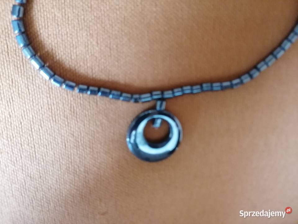 Naszyjnik okalający szyję z hematytów Łódź