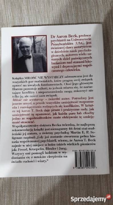 Miłość nie wystarczy Aaron T Beck 150 kw Poznań sprzedam