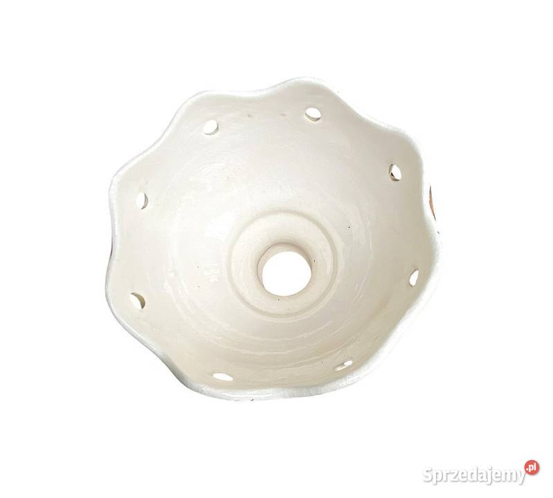 Vintage ceramiczny klosz lampy motywy kwiatowe Abażury i klosze