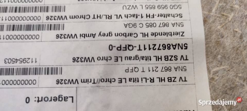 VW TIGUAN II TAPICERKA BOCZKA DRZWI LEWY TYŁ