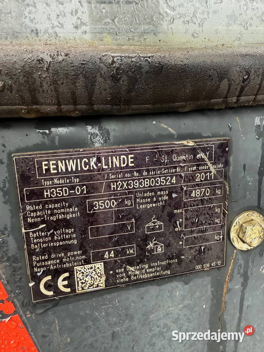 wózek widłowy LINDE H35D diesel udźwig 3500 Działoszyn