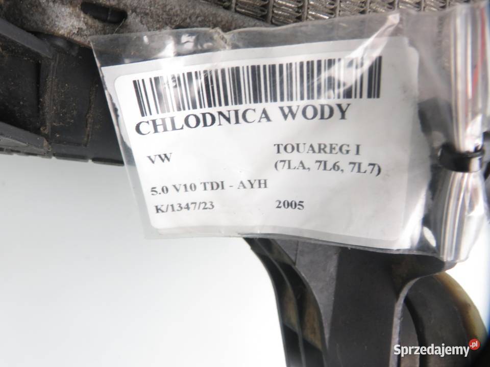 CHŁODNICA WODY VW TOUAREG I 50 TDI 7L6121253F