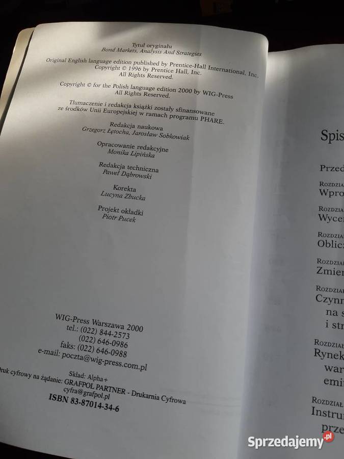 Rynki obligacji analiza i strategie Frank