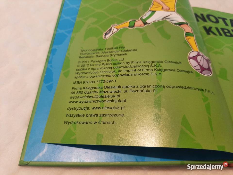 Notatnik kibica Olesiejuk 2012 Książeczki dzieci Rok wydania 2012