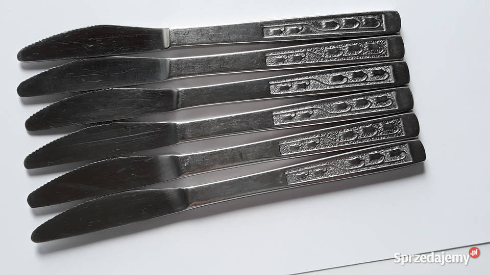 Noże obiadowe 1 KONWALIE Gerlach sztućce PRL śląskie Dąbrowa Górnicza sprzedam