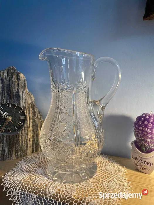 Kryształ duzy dzbanek na mat wiedenski dolnośląskie Jelenia Góra