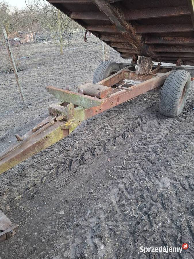Przyczepa wywrotka 1osiowa wlasna hydraulika Przyczepy rolnicze Busko-Zdrój
