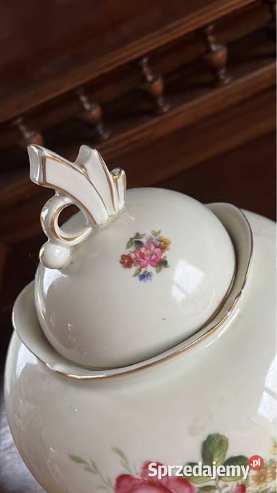 Wielkie puzderko Ilmenau Germany Porcelanę ecru pomorskie
