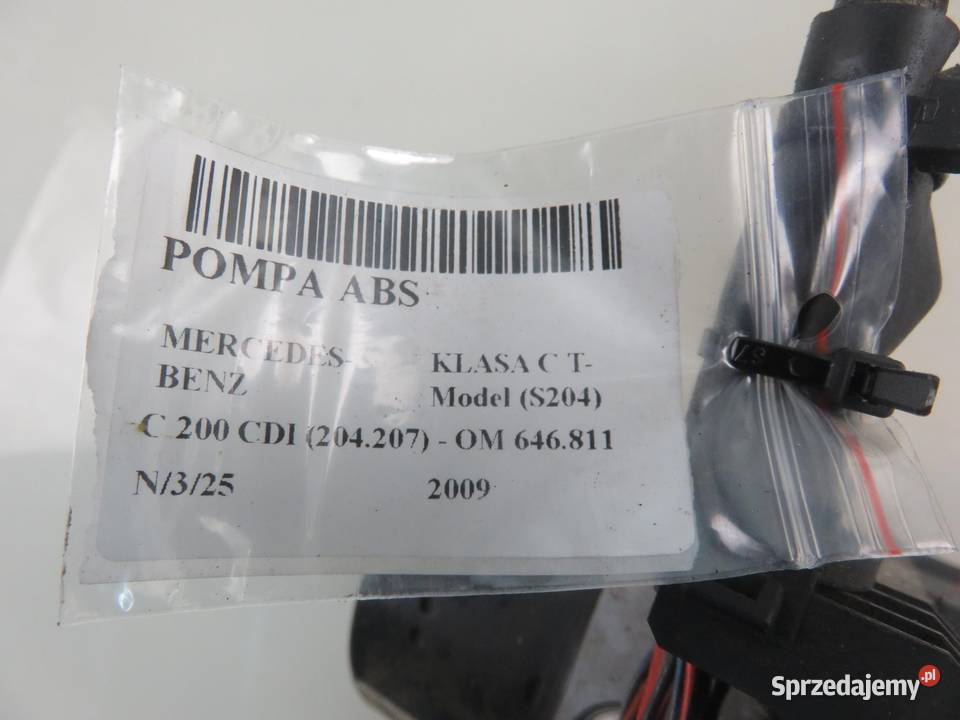 POMPA ABS MERCEDESBENZ KLASA C TModel S204 osobowe sprzedam