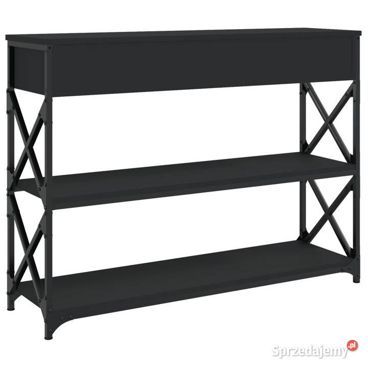 Stolik konsolowy czarny 100x28x75 materiał mazowieckie Warszawa