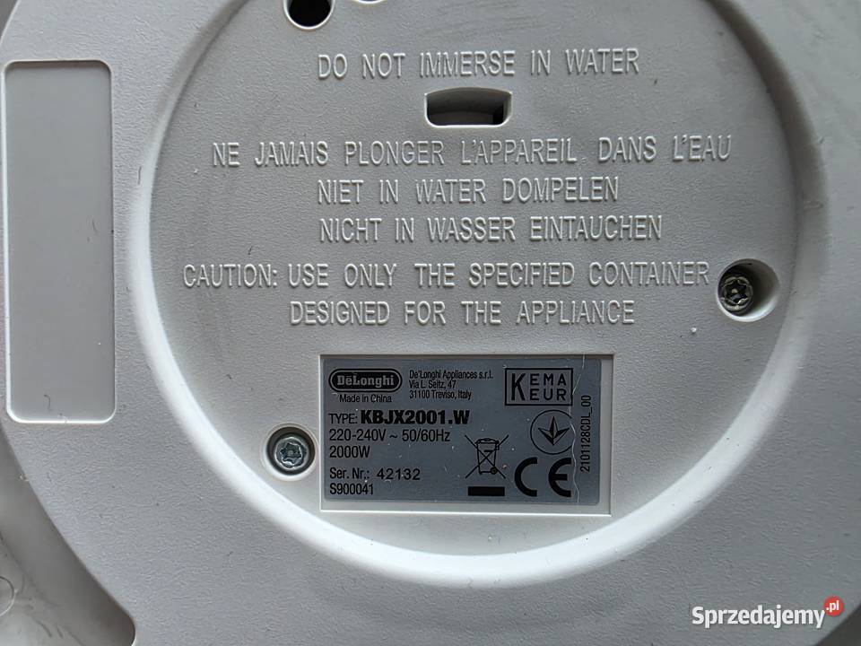 Czajnik DeLonghi Brillante Exclusive KBJX2001W Bydgoszcz