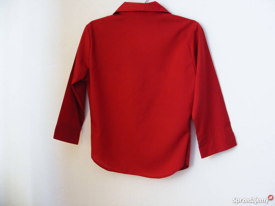 Bluzka bordowa koszulowa Mocnane R 36 czerwony