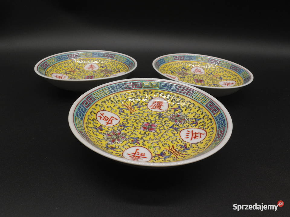 Talerzykimiseczki porcelanowe chińskie 3 Raszków