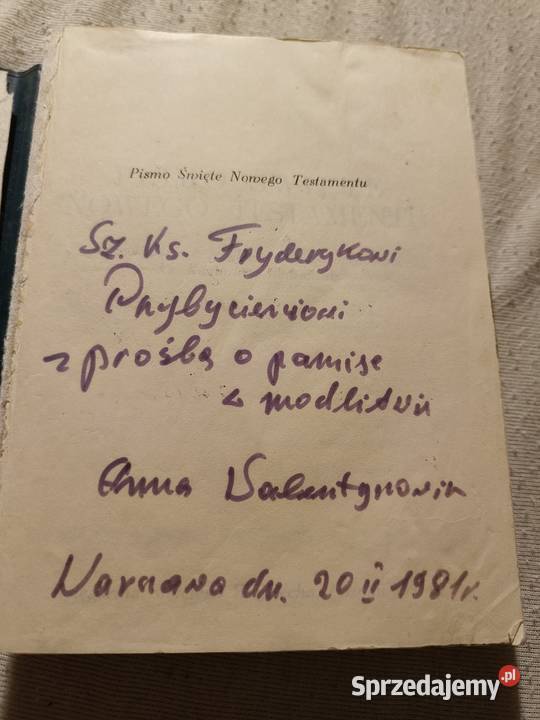 Sprzedam biblie z autografem Anny Walentynowicz Rok wydania 1980 Bytom