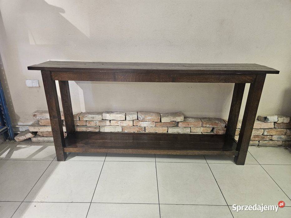 Ekskluzywna konsola drewniana masywna dąb