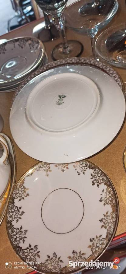 Dzbanek do kawy Mlecznik i cukiernica biało Gdańsk