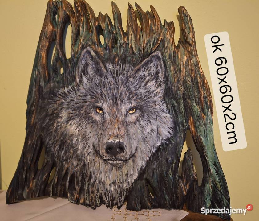 Płaskorzeźba wilk Strzyżów sprzedam