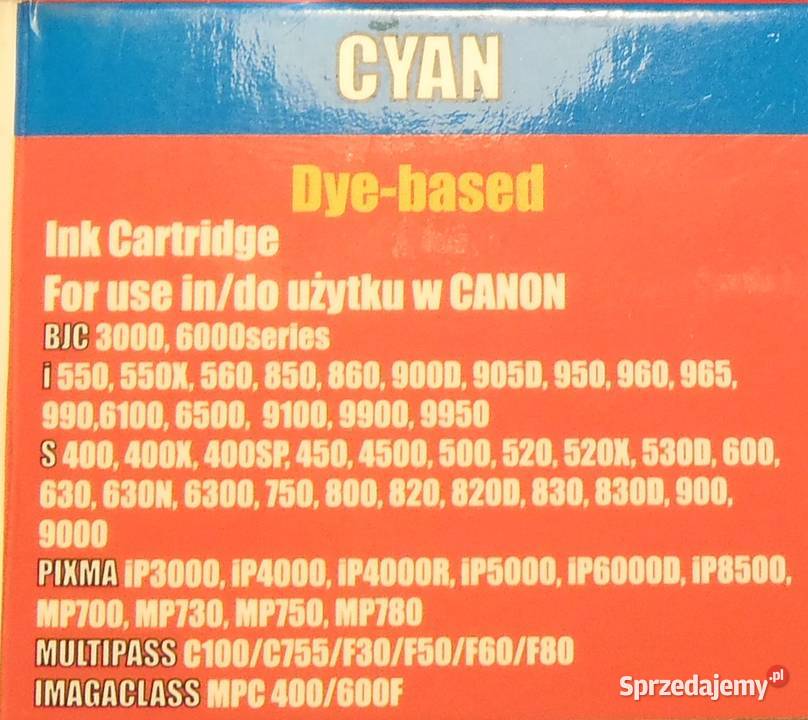 Tusz kartridż Cyan do drukarek Canon zastępuje atramentowa Drukarki i skanery Bielsko-Biała